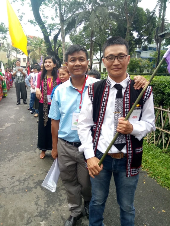 Bokar people show cultural attire at Guwahati